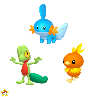 Gen 3 Starter Pokémon – Treecko, Torchic, Mudkip (Hoenn Starters)