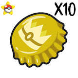 Gold Bottle Cap x10